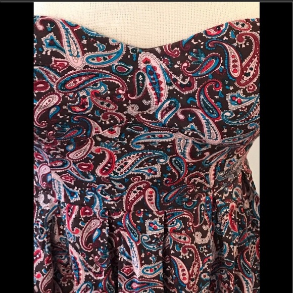 Flirty Paisley Strapless dress Rue21 small - Picture 4 of 8